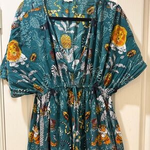 Unique Teal Animal Print Dress - WorldMarket